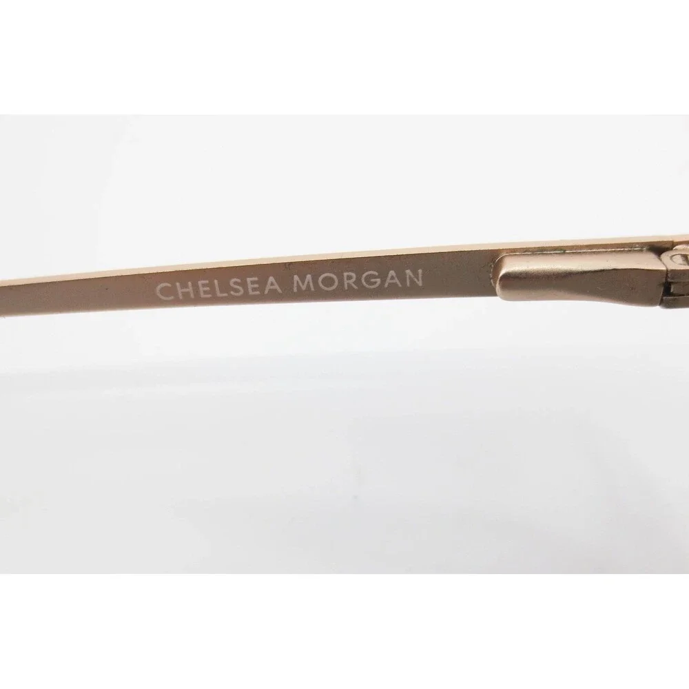Chelsea Morgan CM 20244 Brown Gold Cat Eye Eyeglasses Frames 53-16-140 Metal